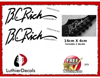 B.C. Rich Platinum Series Guitar Decal 273